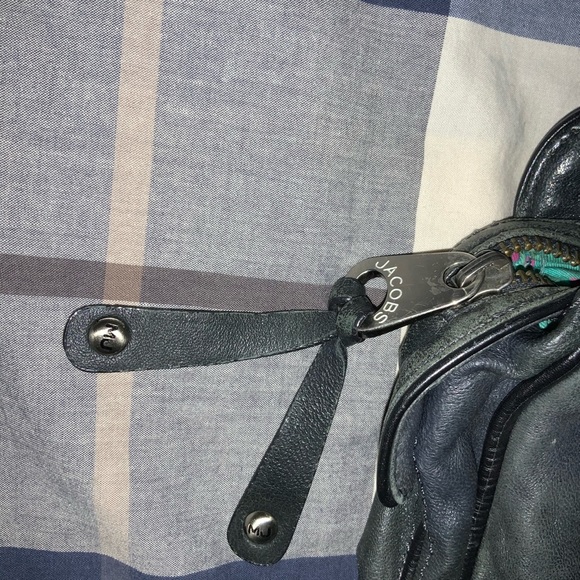 MARC JACOBS Blue Leather Purse Shoulder Bag Moto Vintage Retro Y2K Kawaii Saddle - Picture 4 of 12